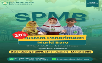 Telah dibuka SPMB SDIT DARUL MA'ARIF ISLAMIC SCHOOL Tahun Ajaran 2026/2027